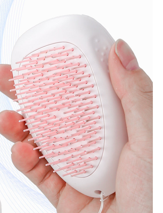 Plastic cat brush, pink - Image 2