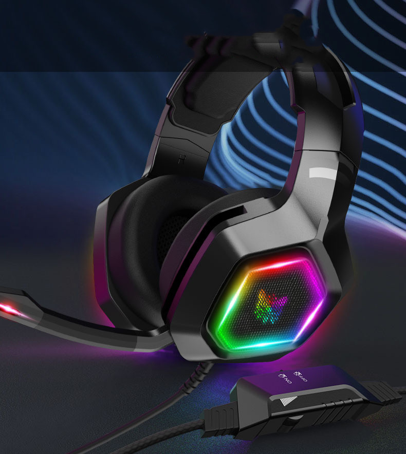 Gaming headphones with microphone, black - Image 4