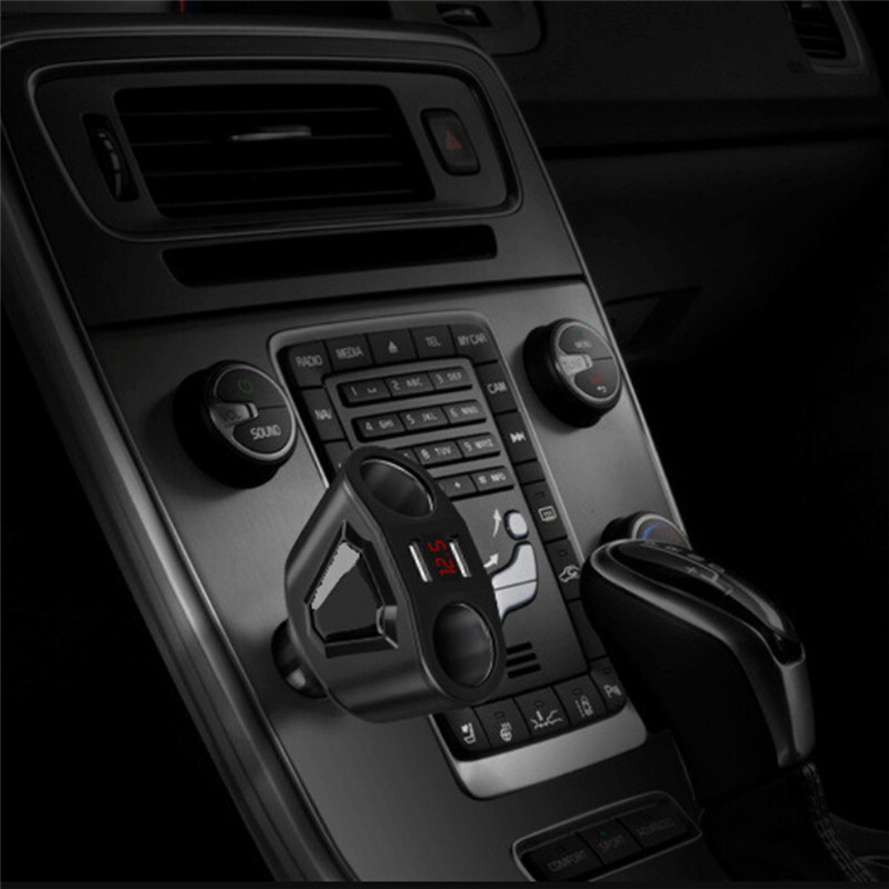 Cargador de coche con dos USB y pantalla LCD - Imagen 4
