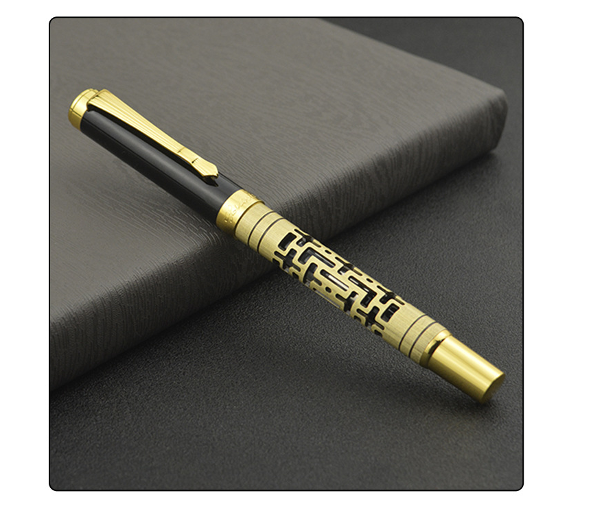 Stylo plume en métal avec plume iridium, bronze doré – Image 2