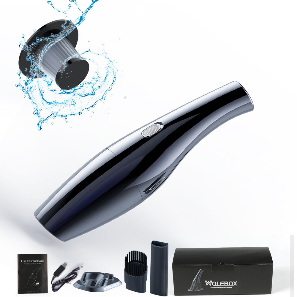 Small cordless vacuum cleaner for home and car, black - Image 2