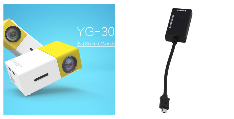 Mini proyector con imagen hasta 1080p, amarillo - Imagen 3