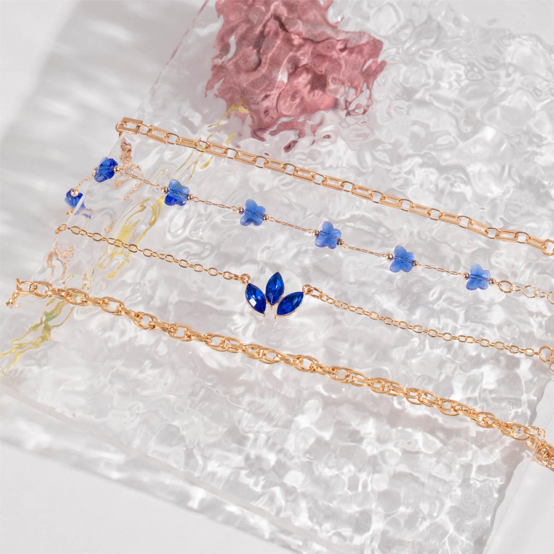 Set of four butterfly bracelets, gold tone - Image 2