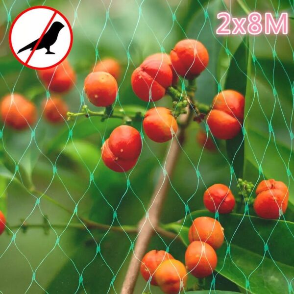 Plastic garden bird net, green