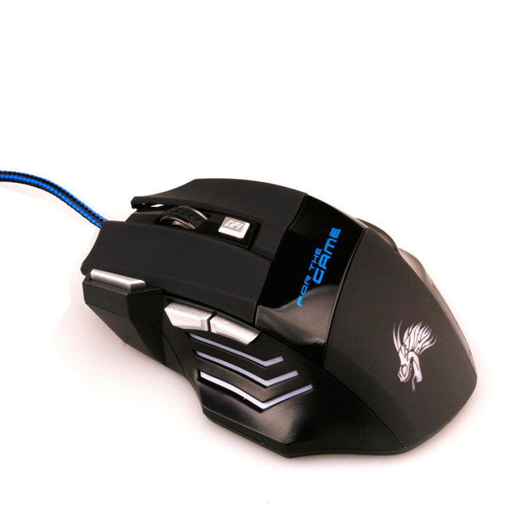 USB gaming mouse with six buttons, black - Image 4