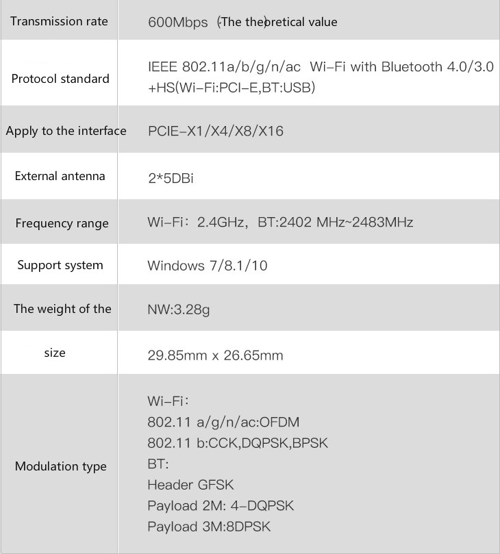 PCI-E wifi card with Bluetooth for desktops - Image 4
