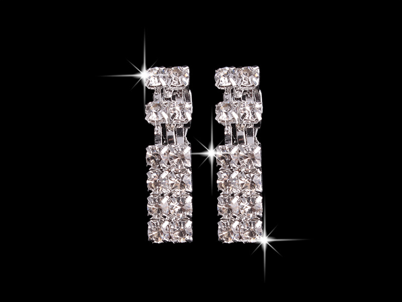 Parure de bijoux 4 pièces avec strass pour femme – Image 3