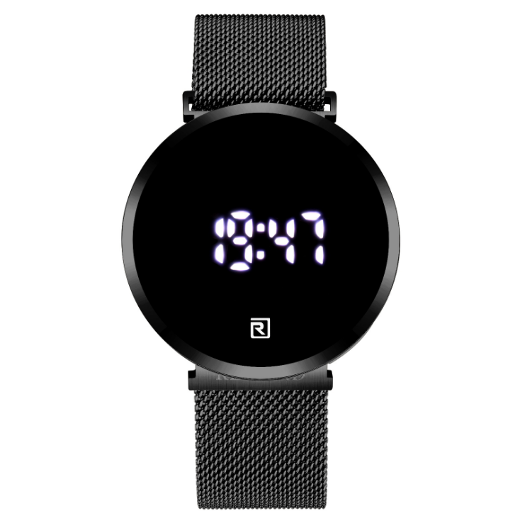 Digital watch with chronograph, rose gold - Image 3