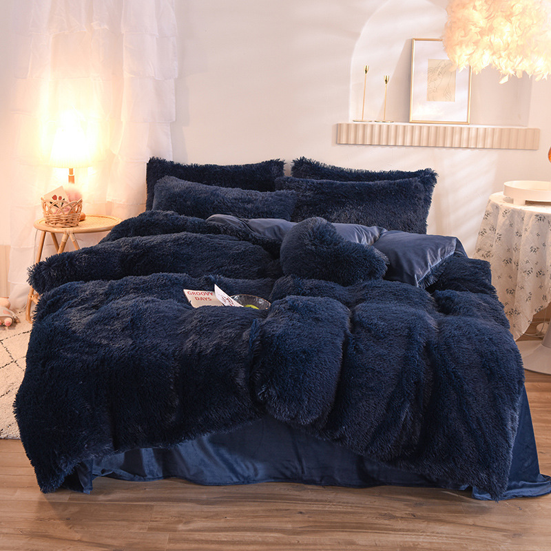 Bedding set with leopard print, plush - Image 5