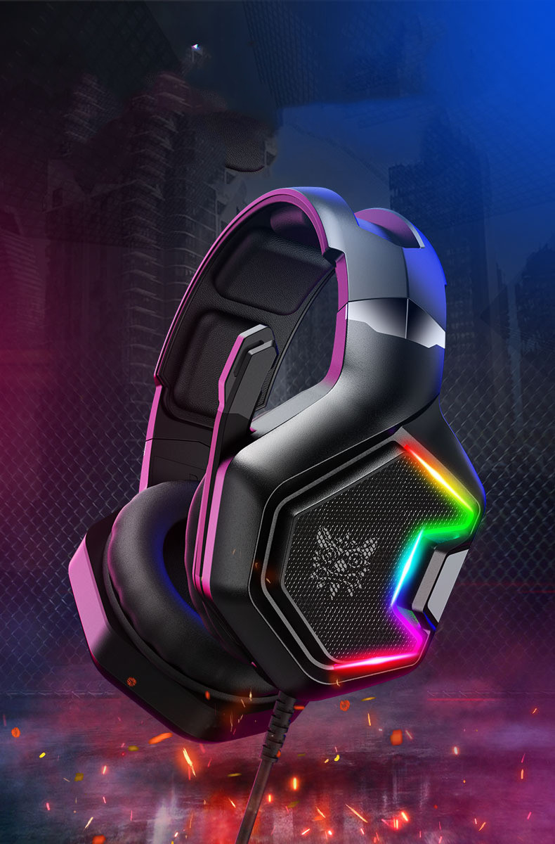 Gaming headphones with microphone, black - Image 6