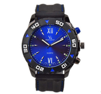 Polshorloge met ronde wijzerplaat, blauw