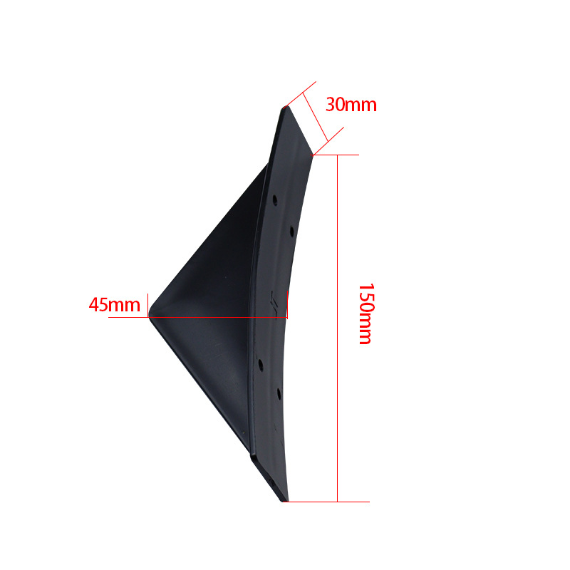 Triangular rear lip spoiler for cars, black - Image 5