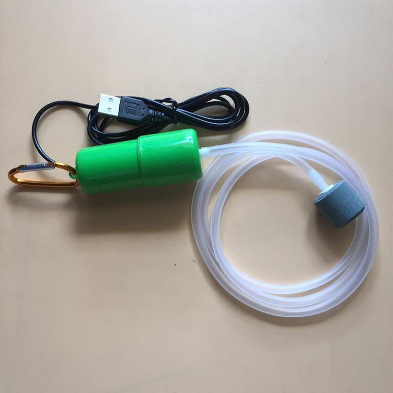 Kleine USB-luchtpomp voor het aquarium, blauw - Afbeelding 3