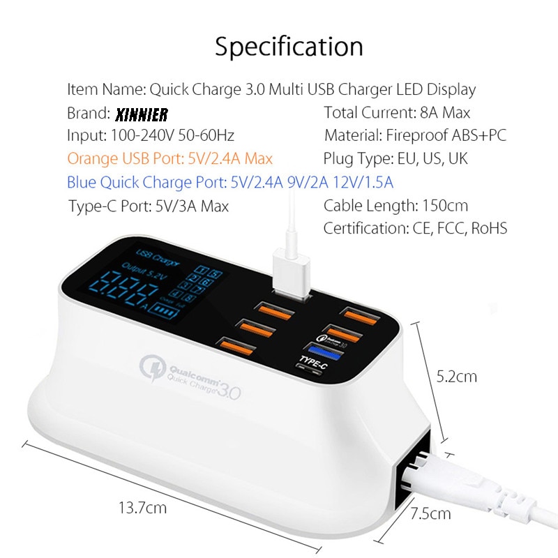 Laadstation met acht usb-poorten - Afbeelding 7