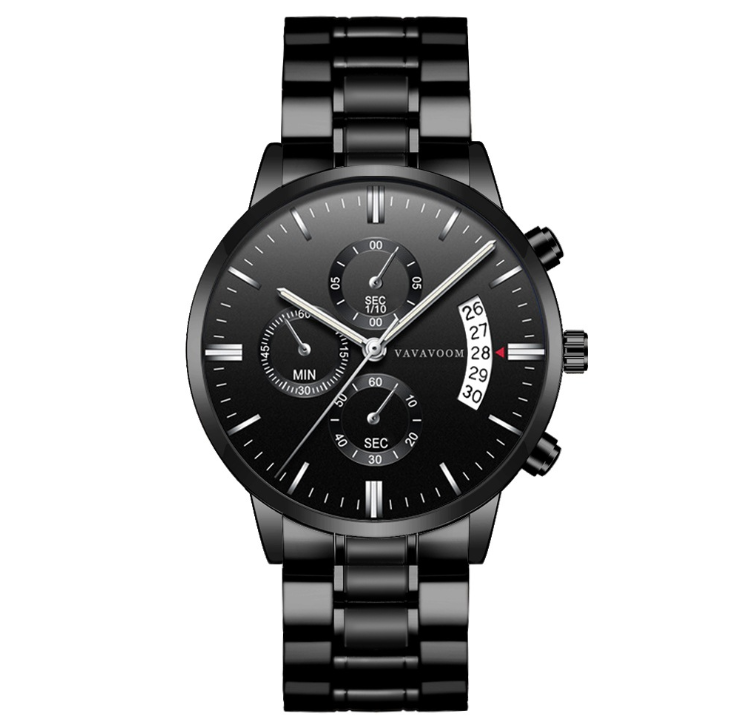 Montre homme cadran bleu et bracelet acier – Image 4