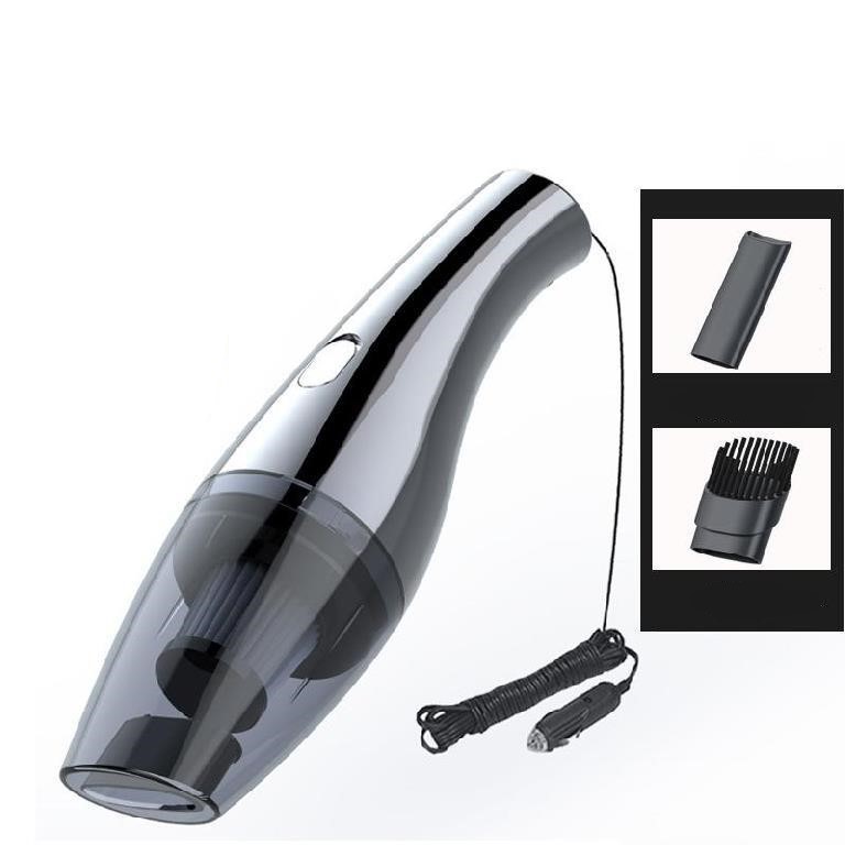 Small cordless vacuum cleaner for home and car, black
