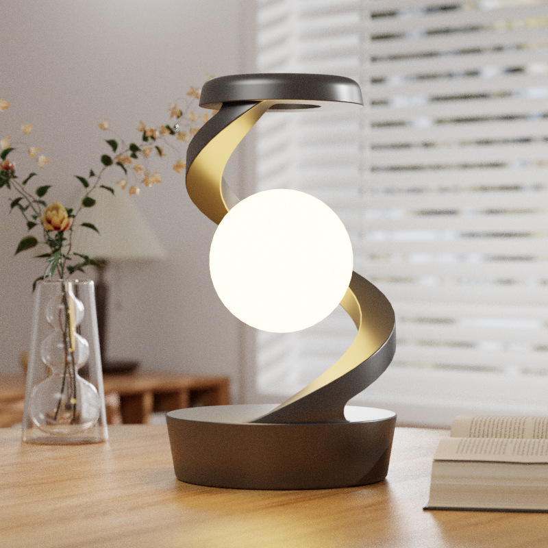 Candeeiro de mesa com lua giratória e sensor, cinzento - Image 2