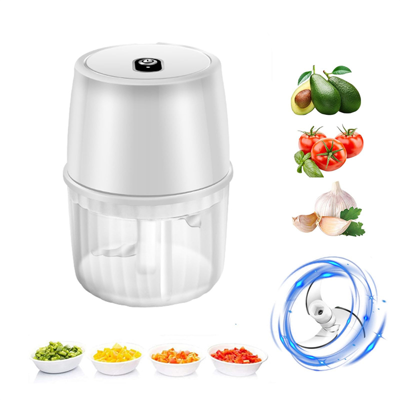 Electric garlic chopper with USB, black - Image 5