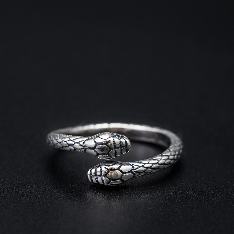 Anillo de plata con cabeza de serpiente - Imagen 4