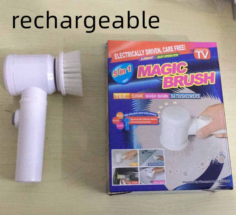 Electric cleaning brush with three brush heads - Image 7