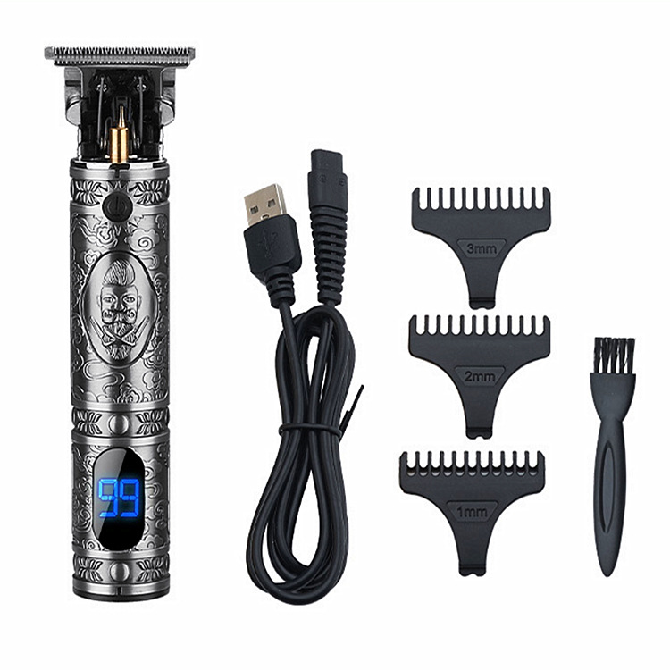 Hair and beard trimmer with skull design, USB - Image 3