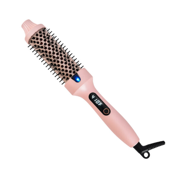 Cepillo alisador eléctrico con enchufe, rosa