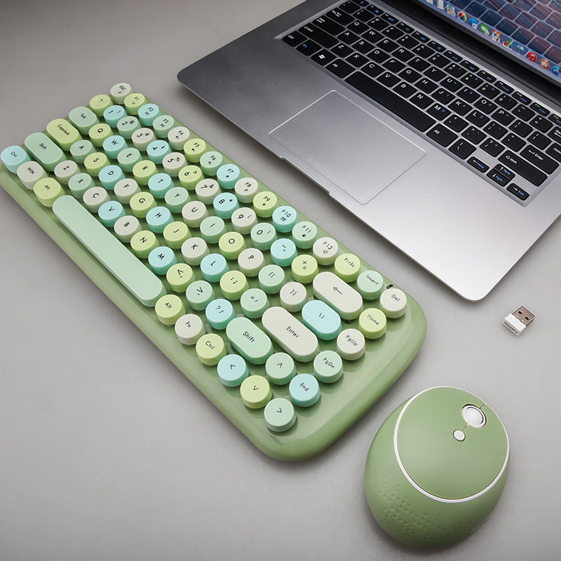 Green wireless keyboard and mouse set - Image 4