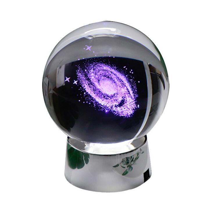 Kristallkugel mit Galaxie, ohne Sockel – Bild 6