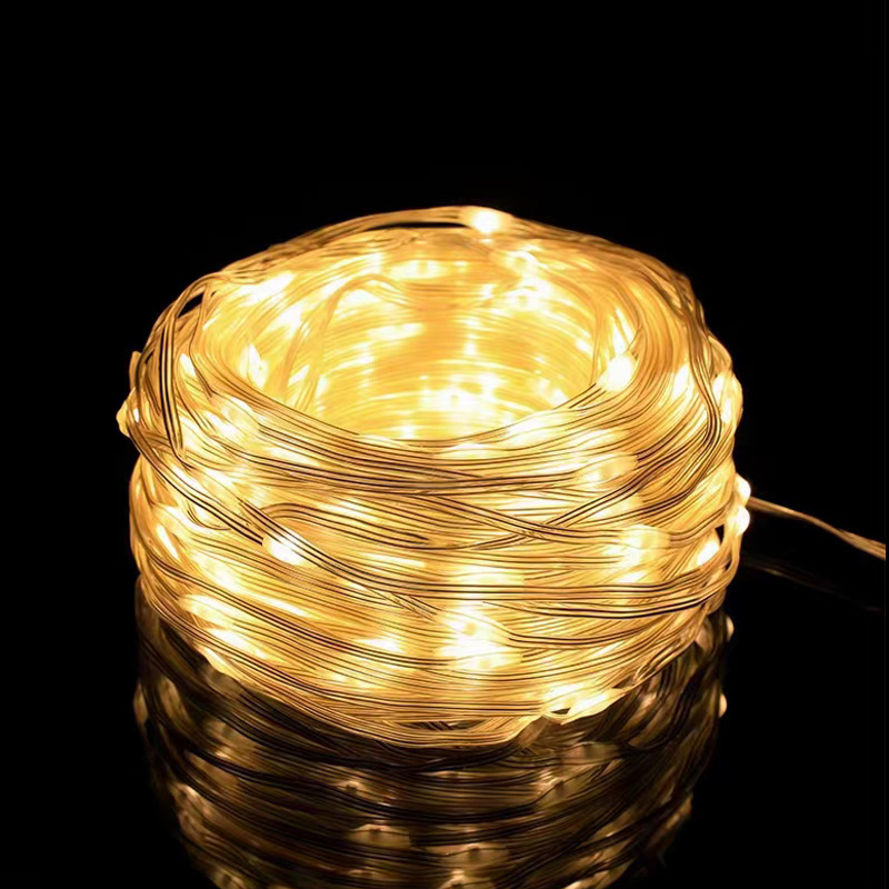 Solar string light, 50 LEDs, coloured - Image 3