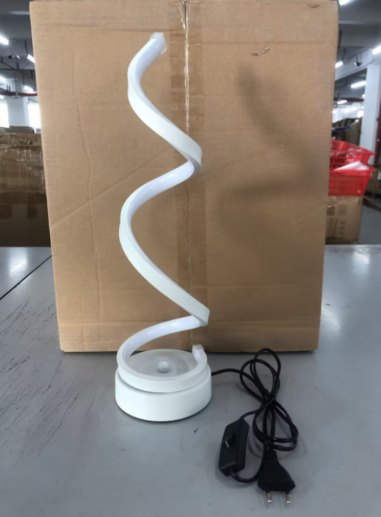 Lampe de table LED courbée avec télécommande, dorée – Image 8