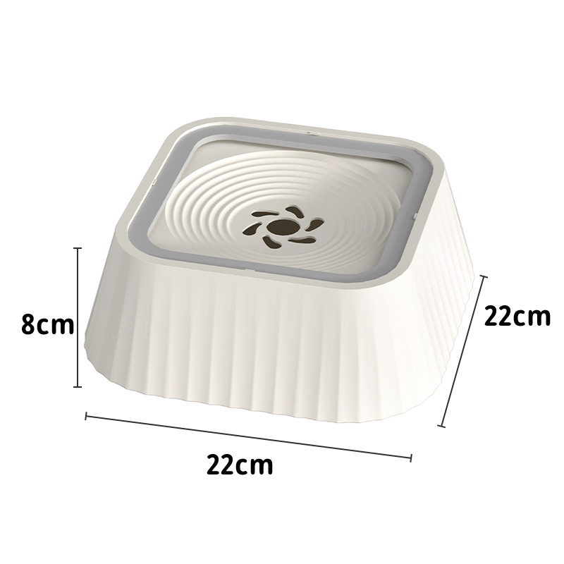Bebedouro flutuante para cães e gatos, branco
