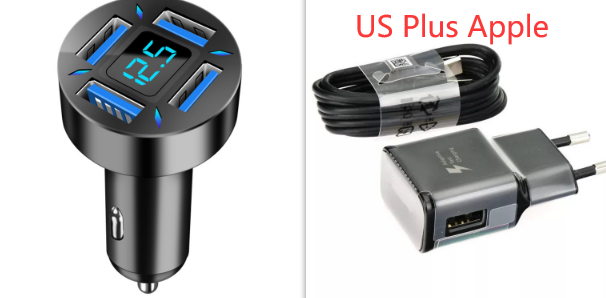 Cargador de coche con cuatro puertos USB y pantalla - Imagen 5