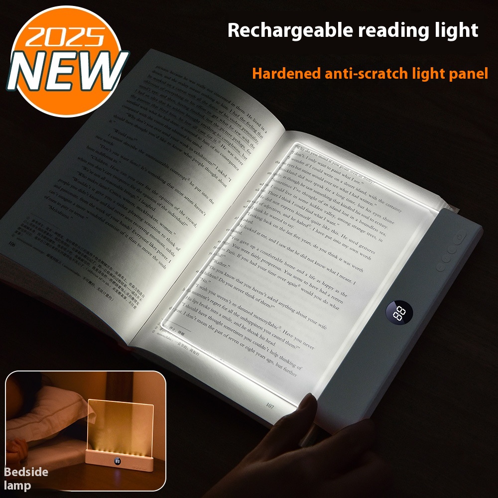 Rechargeable flat reading light, black - Image 3
