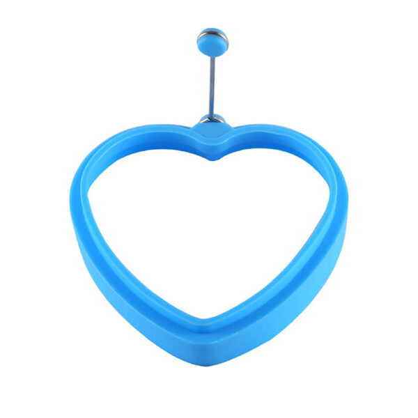 Silicone mould in the shape of a heart, blue