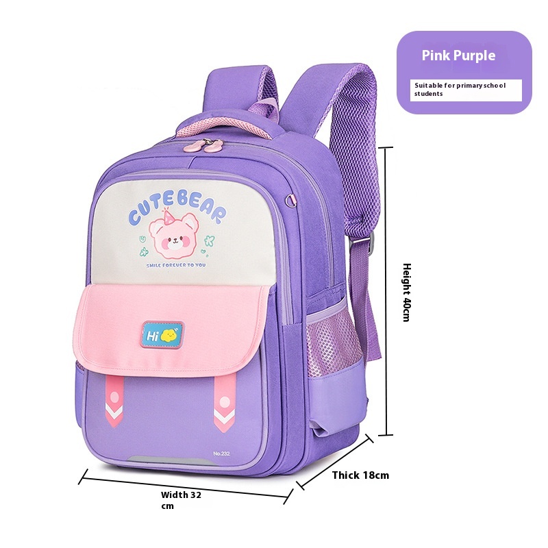 School backpack for children, rose red - Image 3