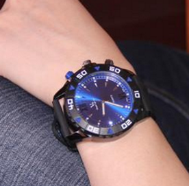 Polshorloge met ronde wijzerplaat, blauw - Afbeelding 6