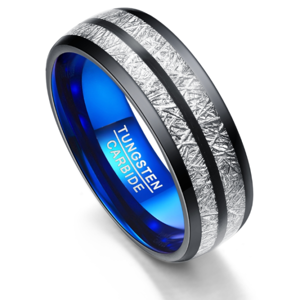 Alliance en carbure de tungstène, noir et bleu