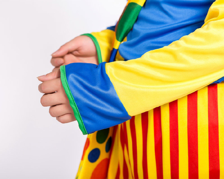 Costume de clown coloré pour adulte, haut et pantalon – Image 3