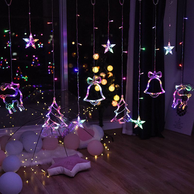 String light with pendants and remote, EU plug - Image 3