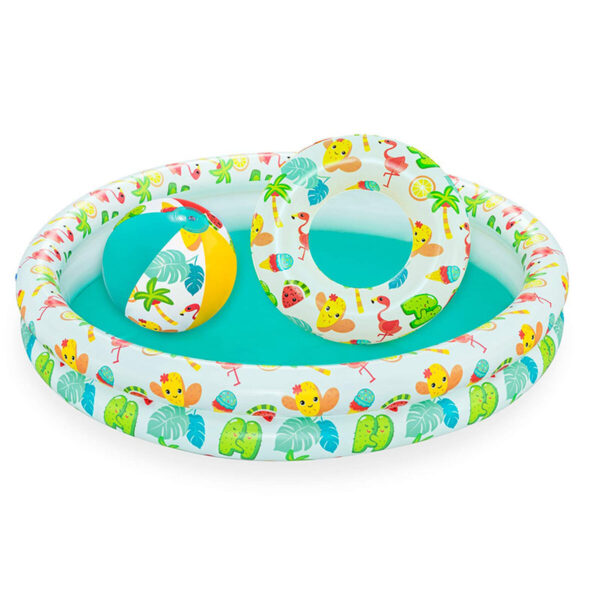 Bestway Piscine Gonflable Enfant 2 Anneaux Ensemble +2 Ans Jardin 51124