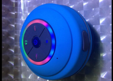 Mini LED speaker, waterproof, blue