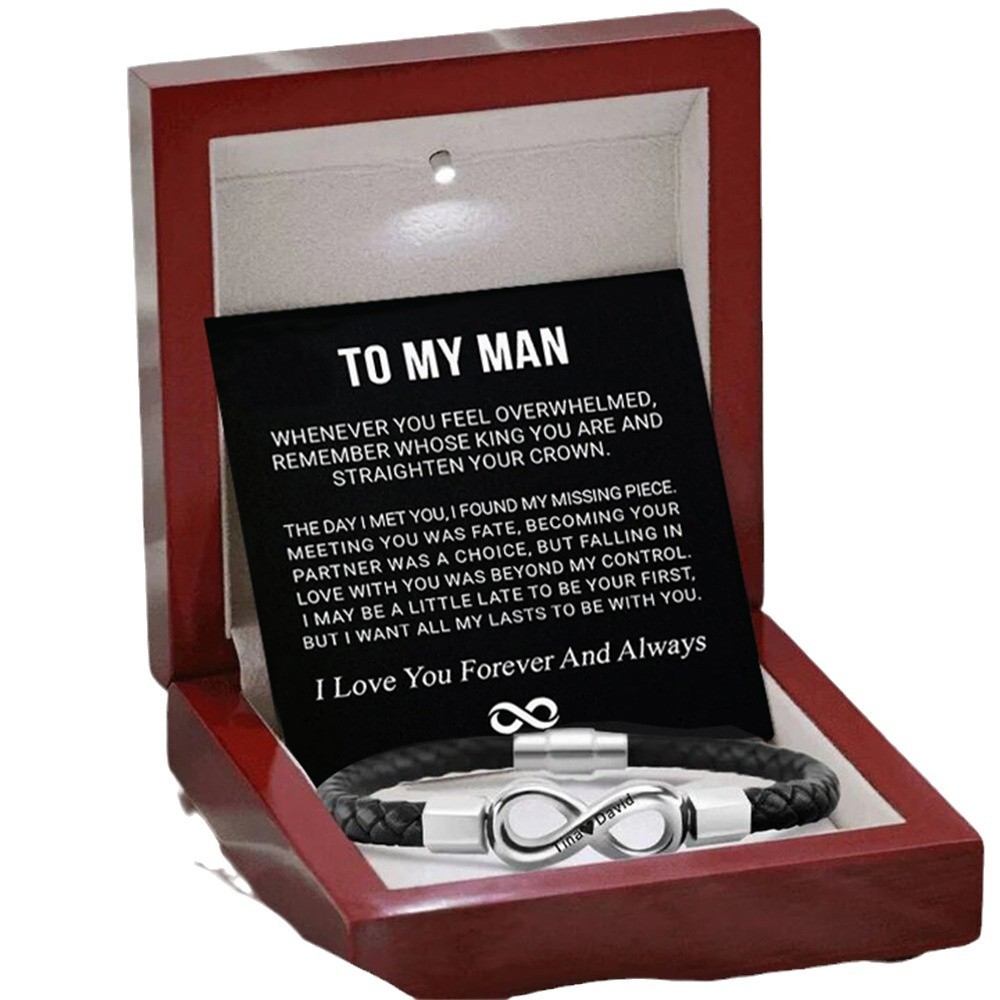 Bracelet homme tressé à pièce en acier – Image 3