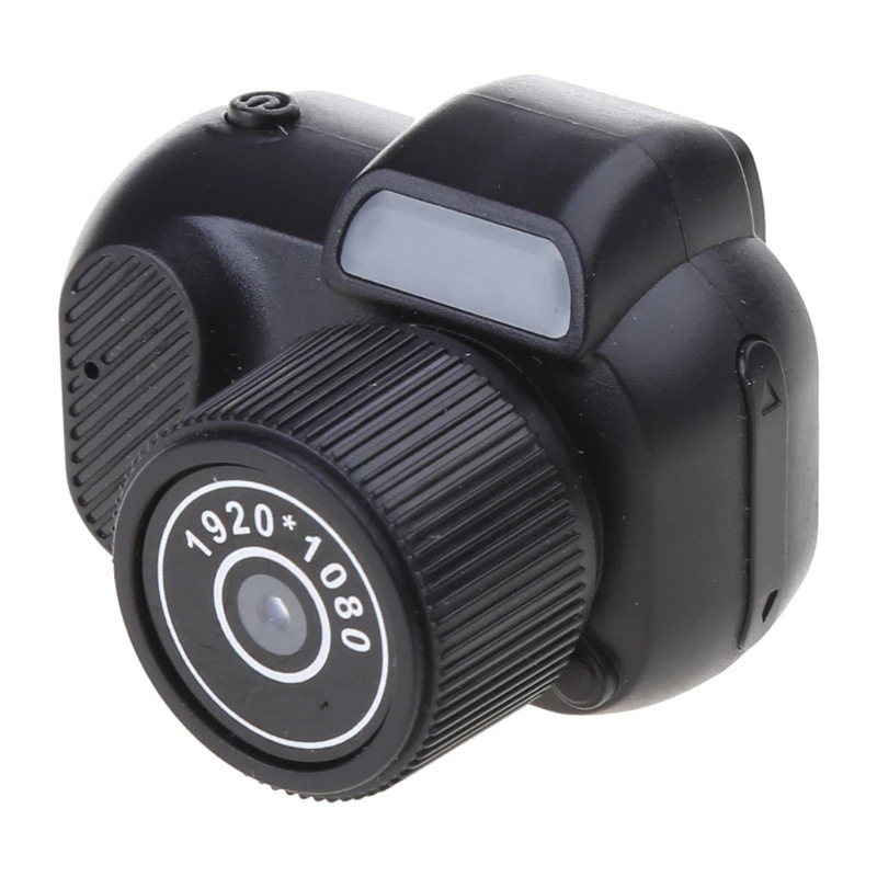Mini caméra rétro avec écran, noire