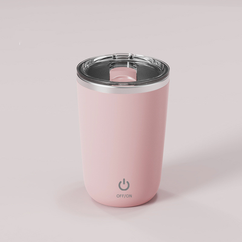 Self-stirring stainless steel mug, white - Image 7