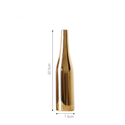 Keramieken vaas met gouden afwerking
