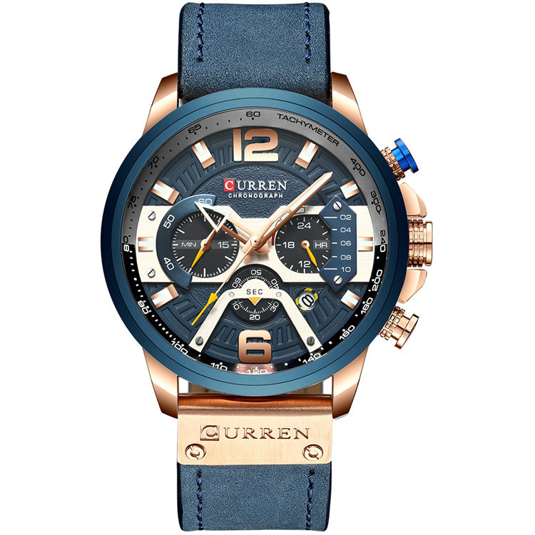 Reloj de hombre con esfera ancha, negro - Imagen 4