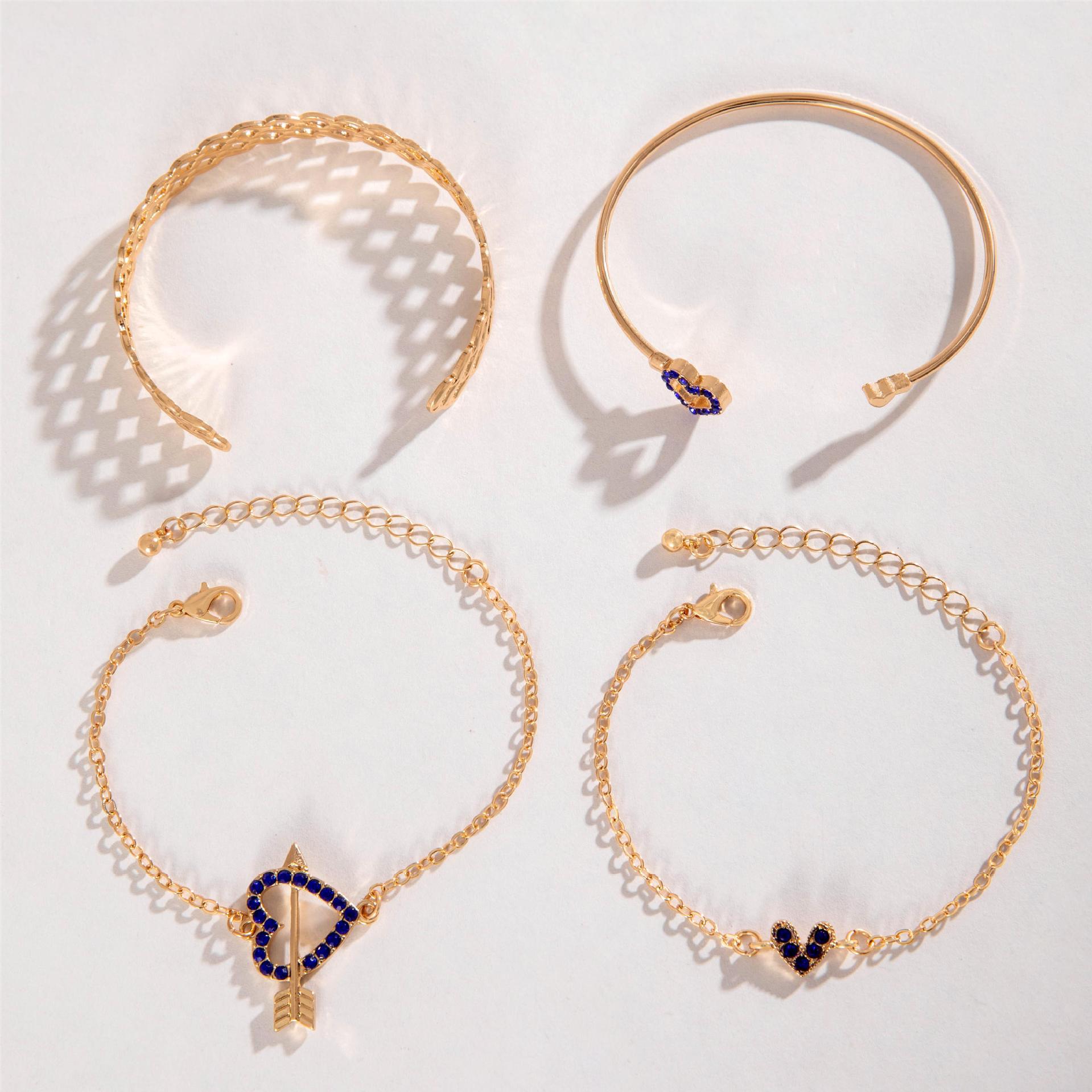 Set of four butterfly bracelets, gold tone - Image 3