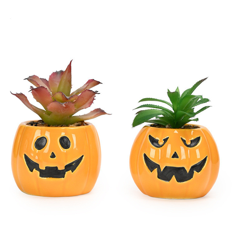 Vaso de cerâmica Halloween com cara maldosa - Image 3