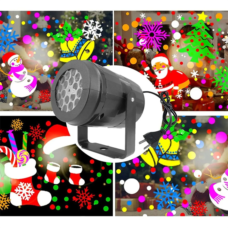 Weihnachtsprojektor mit bewegten Schneeflocken – Bild 6