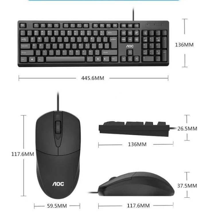 Wired USB keyboard and mouse set - Image 2